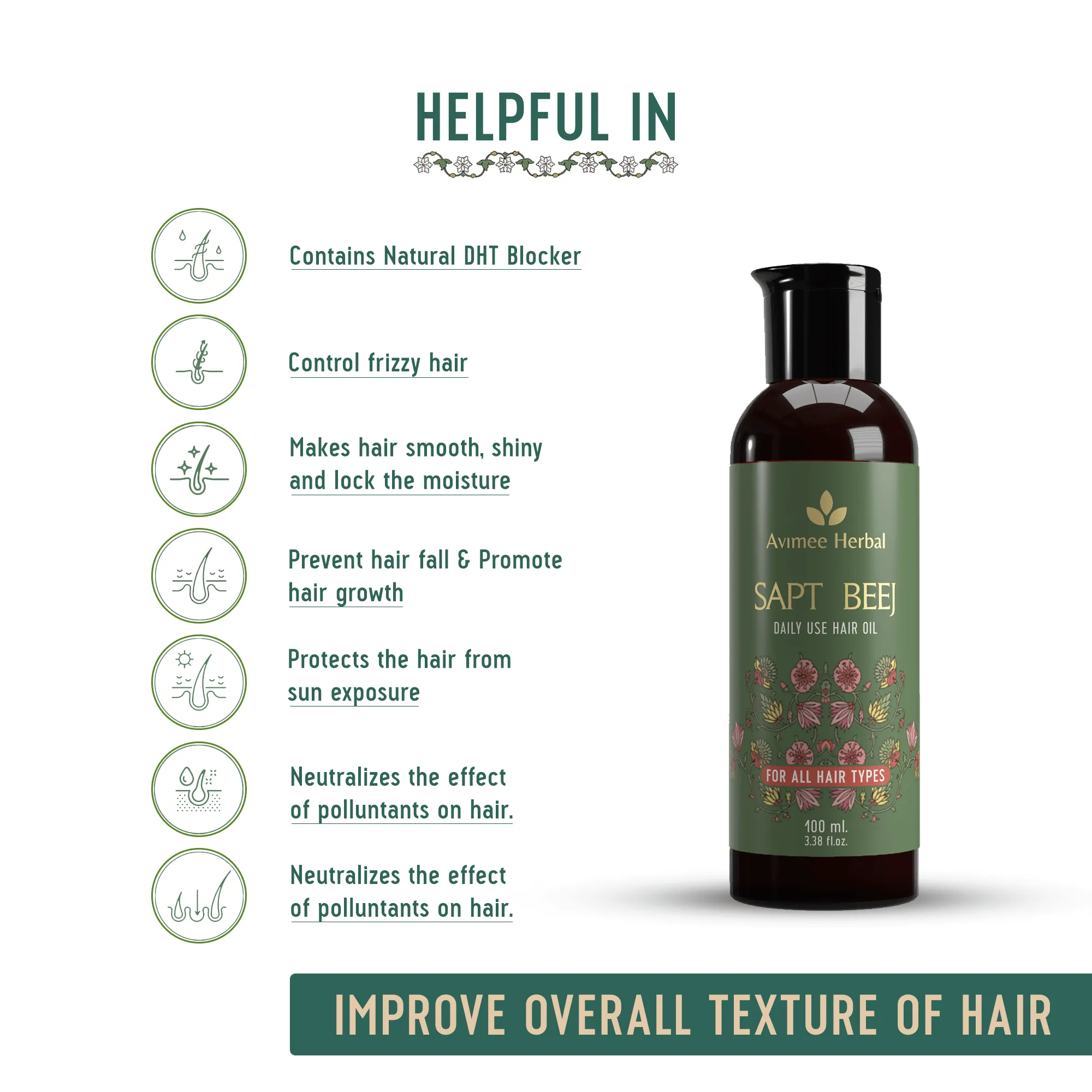 Saptbeej Hair Oil for Hair Growth, Grey Hair