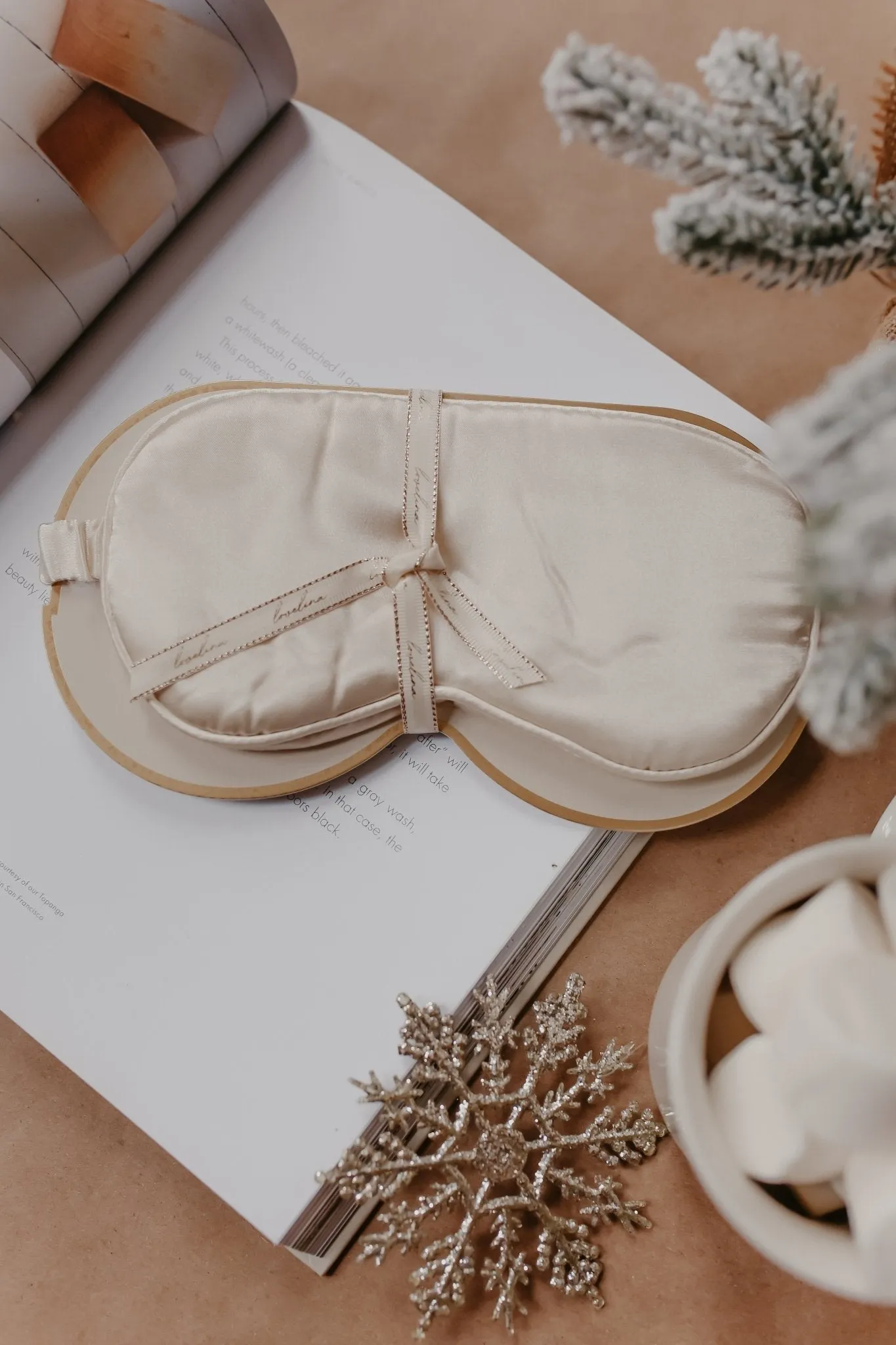 Satiny Sleep Eye Mask - Champagne - FINAL SALE