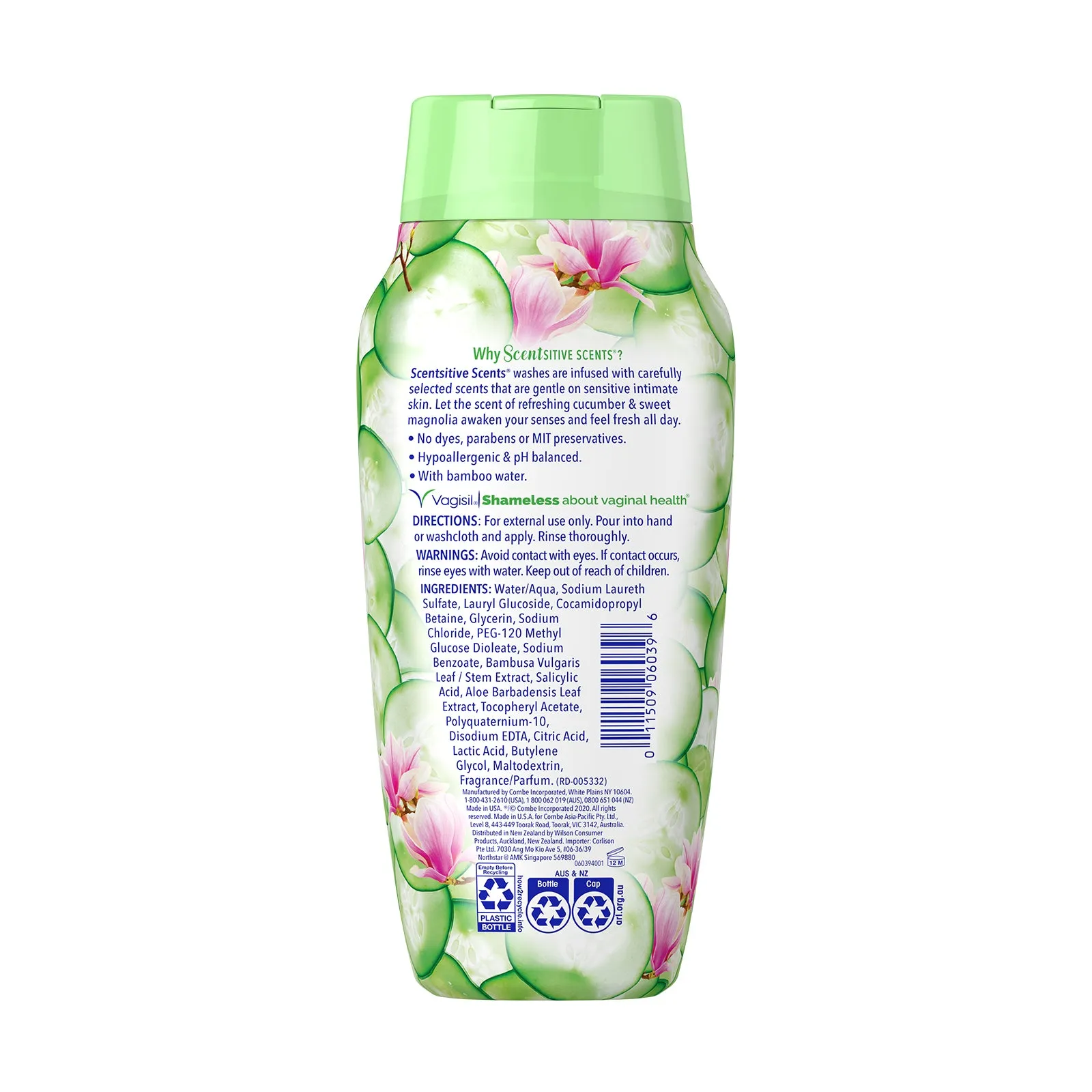 Scentsitive Scents Daily Intimate Wash Cucumber Magnolia 354ml   