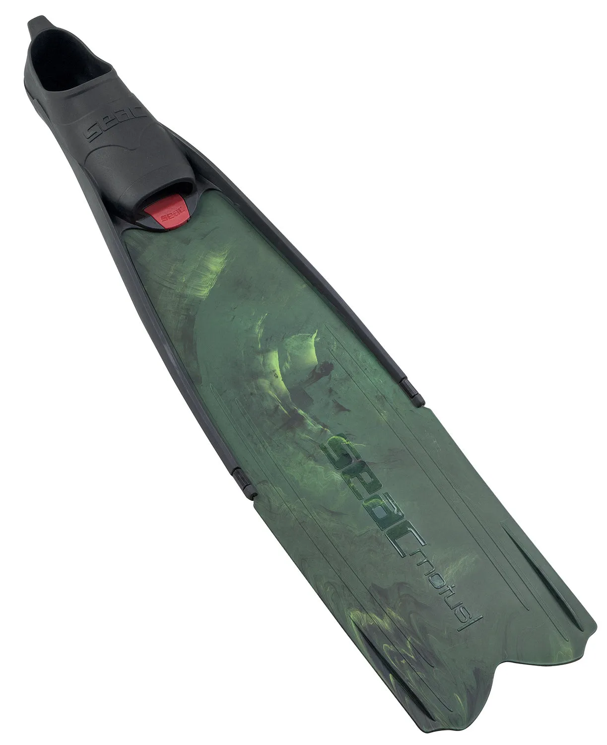 SEAC Tris Motus Set - Motus Camo Long Freediving Soft Powerful Fins, One Mask and Jet Snorkel