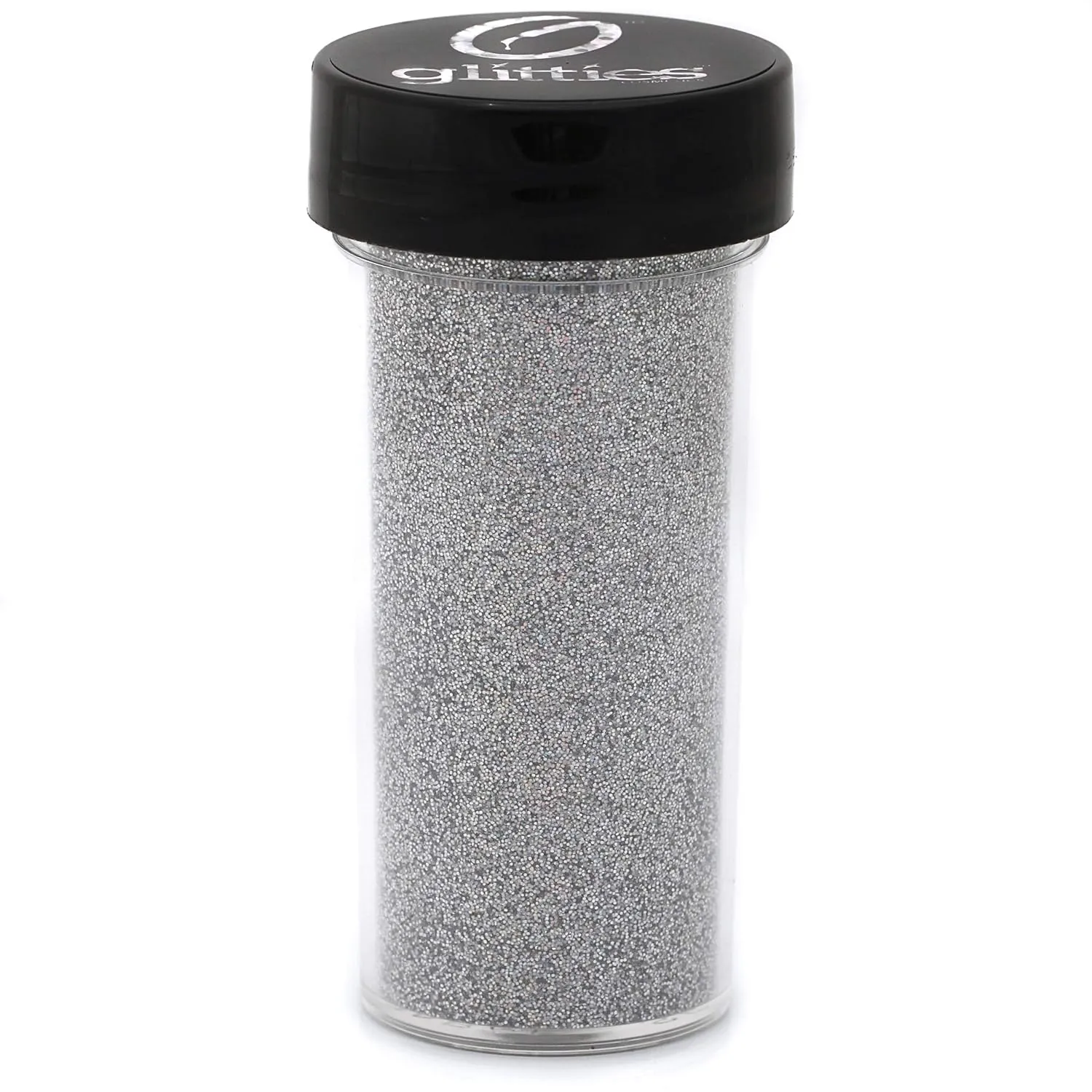 Silver Jewel - Holographic Loose Fine Glitter Powder (.008") - Great for Nail Art, Nail Polish, Gel, Gel Polish or Acrylic Nail Powder - Solvent Resistant - (30 Gram Jar)