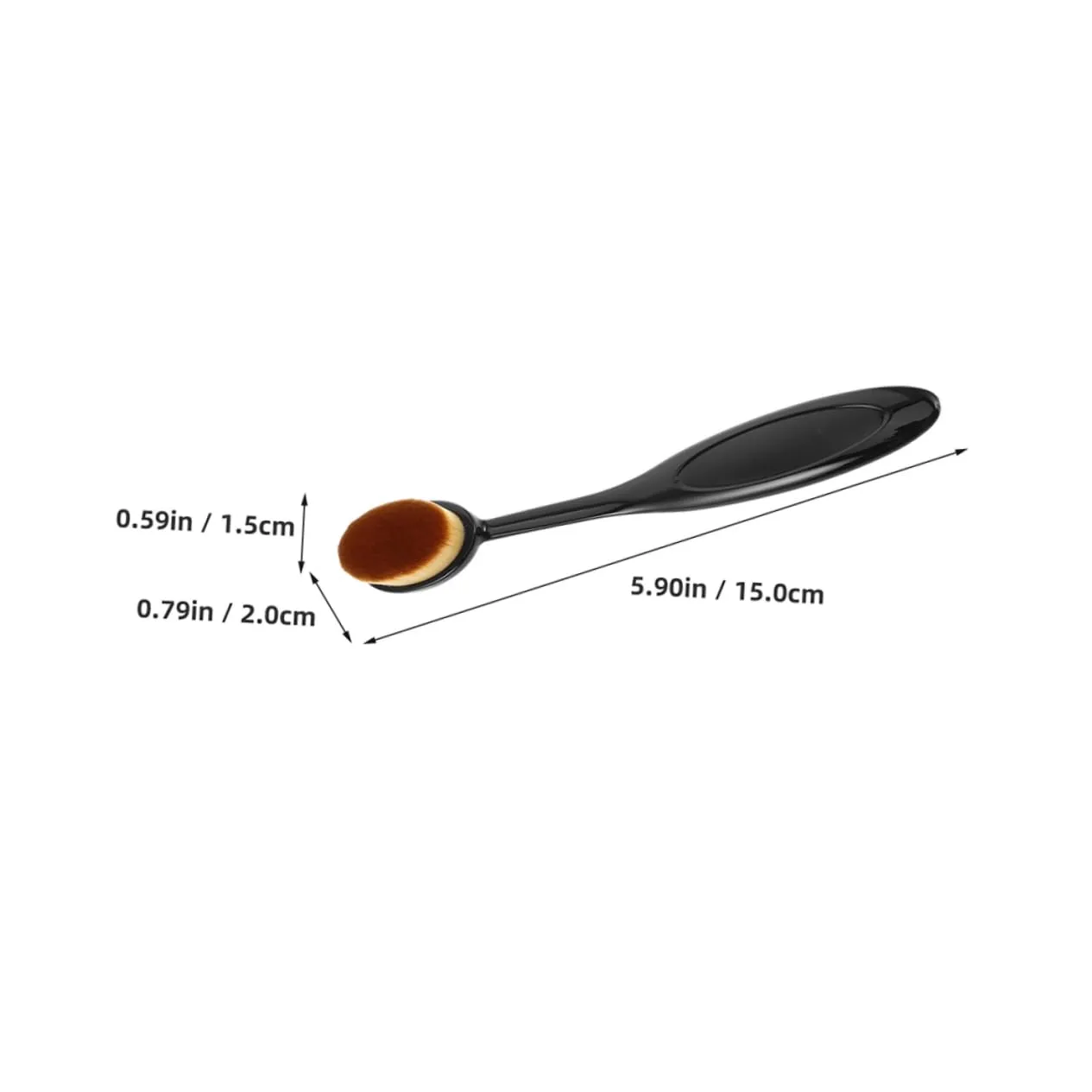 Soft Dense Bristles Makeup Brush Set 2pcs Flat Top Foundation Brush for Liquid Makeup Powder Foundation Concealer Blush Loose Powder Long Handle