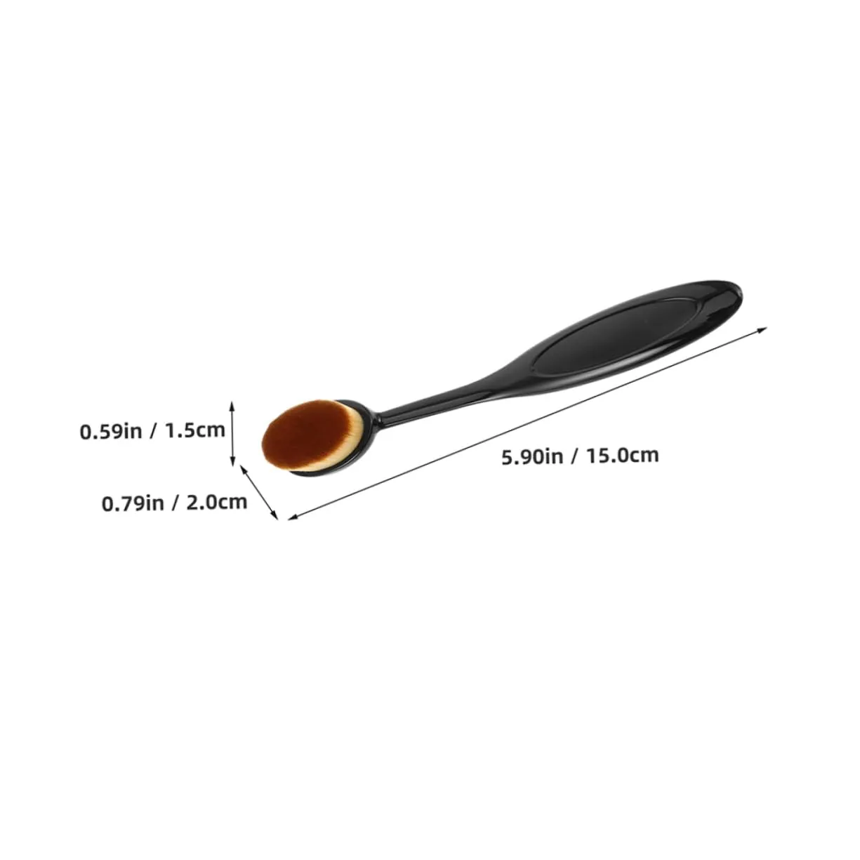 Soft Synthetic Fiber Makeup Brush Set Flat Top Brush for Foundation Blush Loose Powder Long Handle Non-shedding Multifunctional