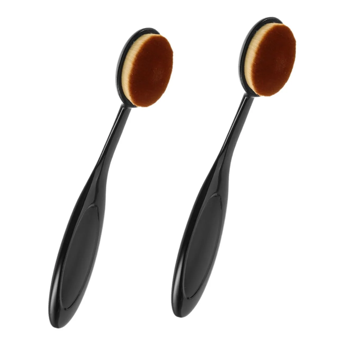 Soft Synthetic Fiber Makeup Brush Set Flat Top Brush for Foundation Blush Loose Powder Long Handle Non-shedding Multifunctional