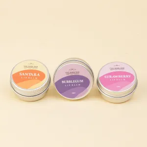 Strawberry, Santara & Bubble Gum Lip Balm Set