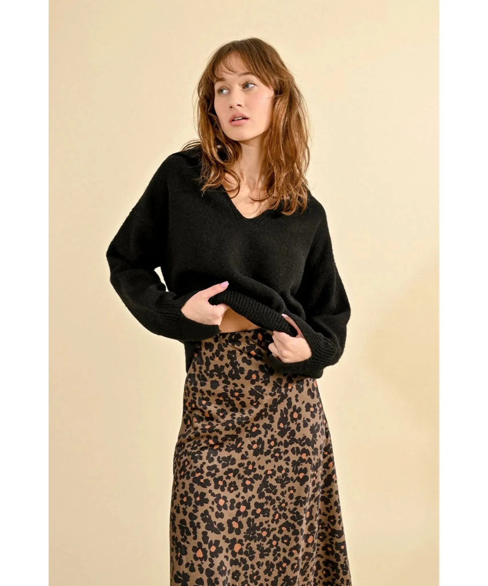 Sydney Collared Sweater - Black