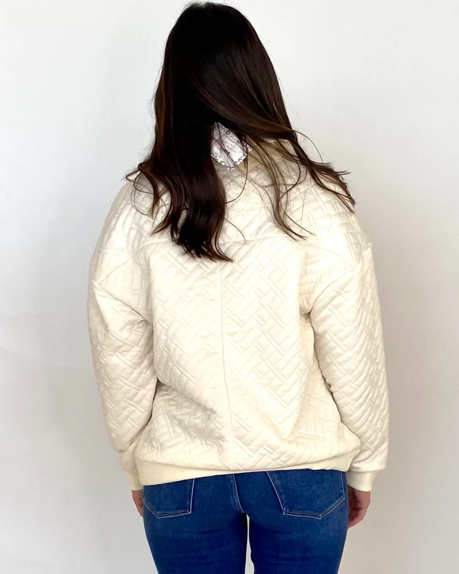 Take Sides Cream Quilted Top