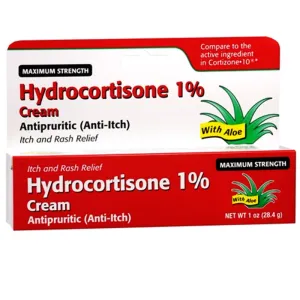 Taro Hydrocortisone Cream 1% Maximum Strength, 0.5 oz