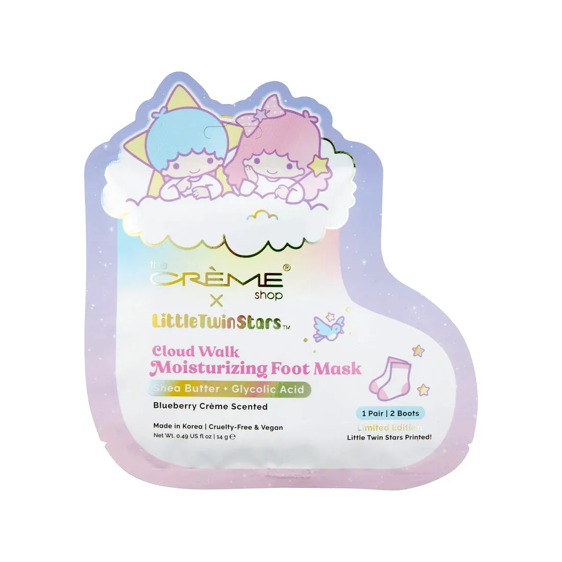 The Crème Shop x Sanrio Little Twin Stars Cloud Walk Moisturizing Foot Mask