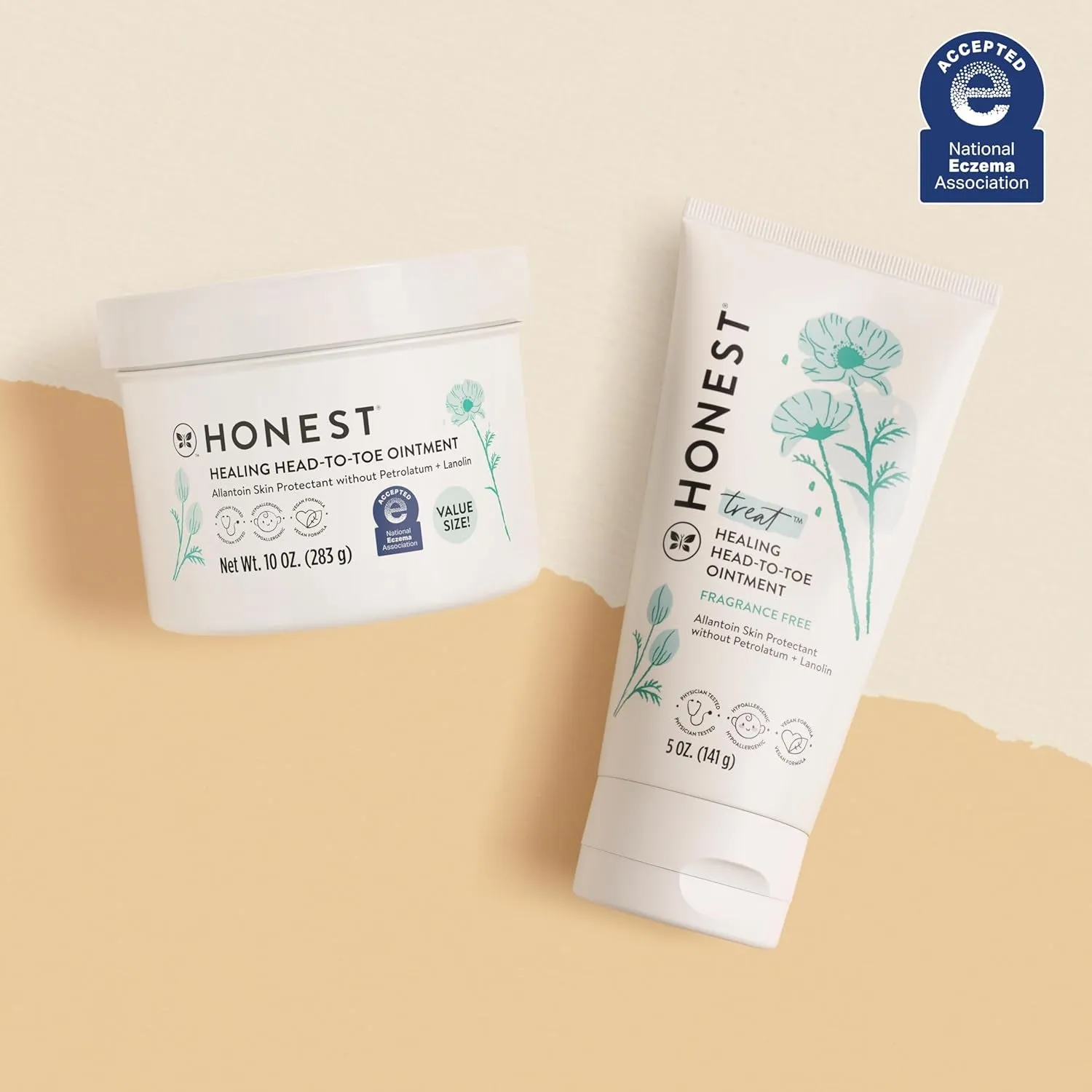 The Honest Company Head-To-Toe Ointment - Allantoin-Powered, Hypoallergenic, Vegan - 10 oz Value Size