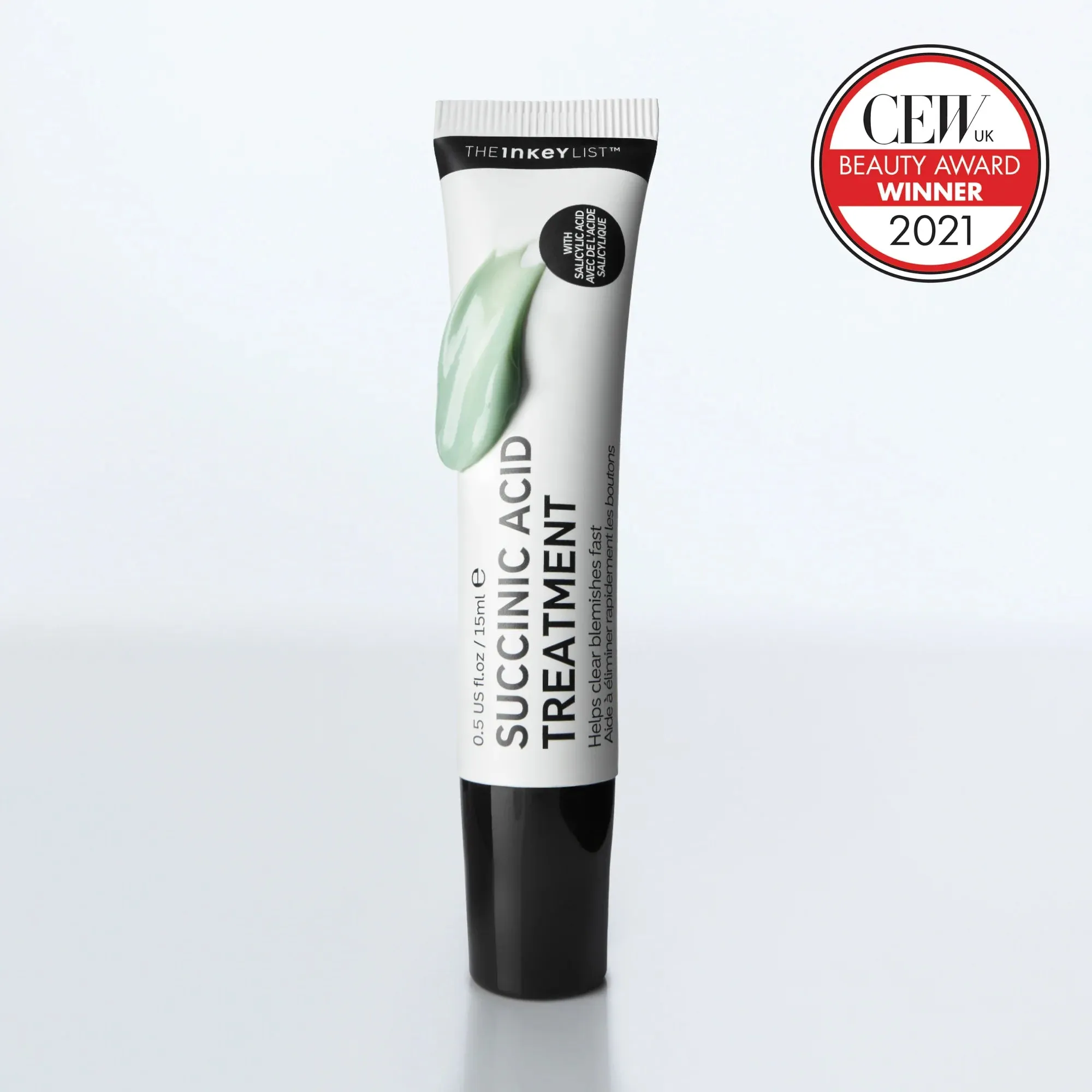 THE INKEY LIST succinic acid treatment formula for all with salicylic acid علاج الحبوب بالساليسيلك اسد من ذا انكي ليست