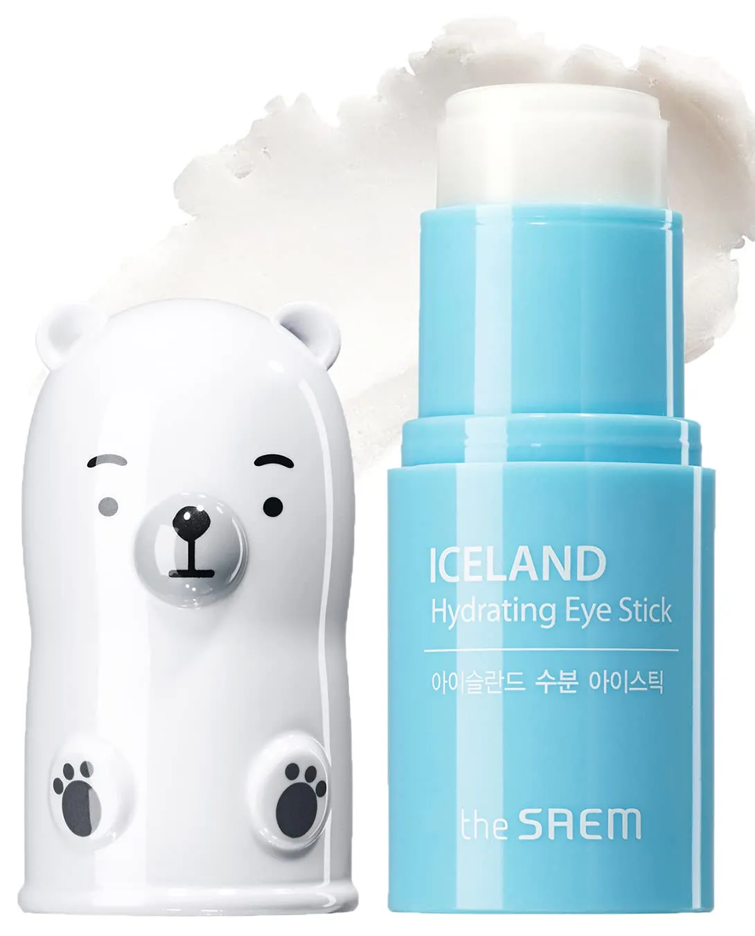 The SAEM Iceland Hydrating Eye Stick 0.24oz - Cooling Eye Balm for Dark Circles and Puffiness  Under Eye Treatment - Reduce Wrinkles and Moisturizing - Minimize Dark & Puffy Eyes - Aqua Scent