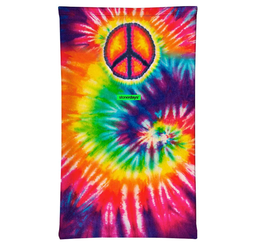 Tie Dye Peace Face Gaiter