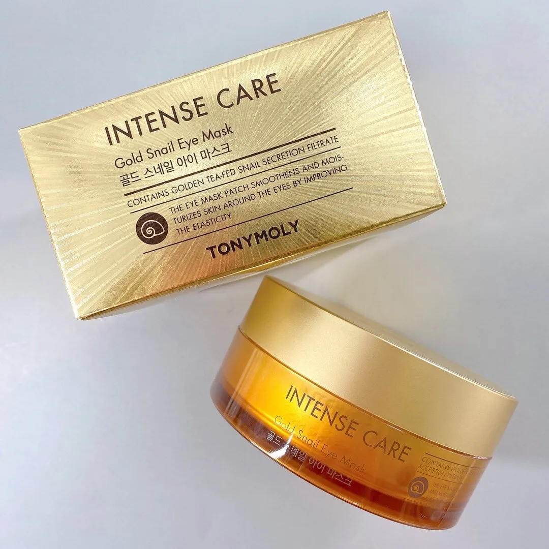 TONYMOLY Intense Care Gold Snail Eye Mask شرائح العين الهايدرو جل بالحلزون