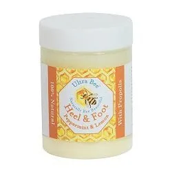 Ultra Bee Health 100% Natural Heel & Foot Balm Honey & Peppermint 100ml