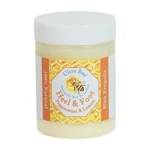 Ultra Bee Health 100% Natural Heel & Foot Balm Honey & Peppermint 100ml