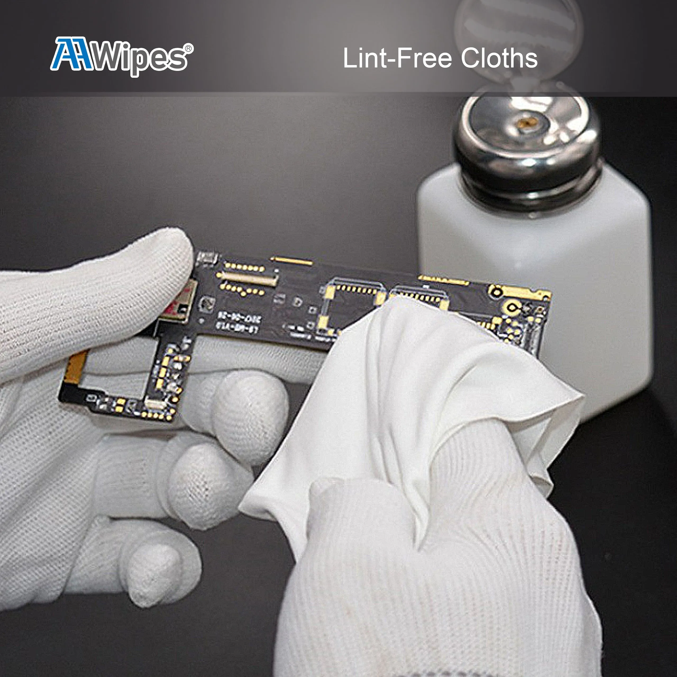 Ultra Soft Cleanroom Double Knit Class10-100 Microfiber Wipers 9"x9", Laser Sealed (No. CPS11009, 3,000 Wipes /20 Bags/Case)