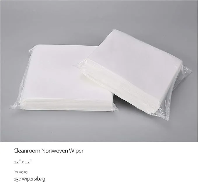 Ultra Soft Cleanroom Double Knit Class10-100 Microfiber Wipers 9"x9", Laser Sealed (No. CPS11009, 3,000 Wipes /20 Bags/Case)