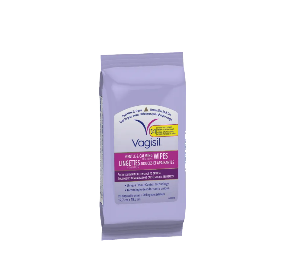 Vagisil®: Gentle & Calming Feminine Wipes - 20 Wipes