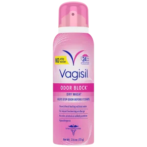 Vagisil Odor Block Freshening Intimate Dry Wash Spray, 2.6 oz