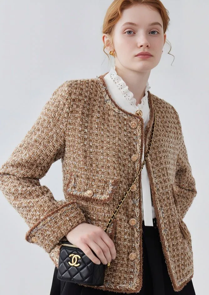 VINTAGE COFFEE ROUND NECK FRAGRANCE JACKET