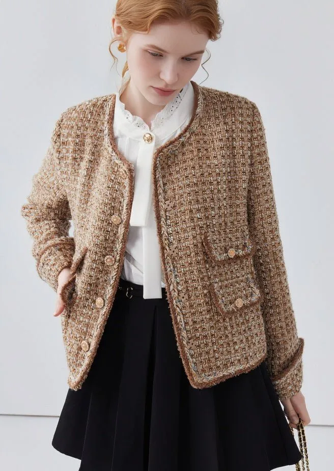 VINTAGE COFFEE ROUND NECK FRAGRANCE JACKET