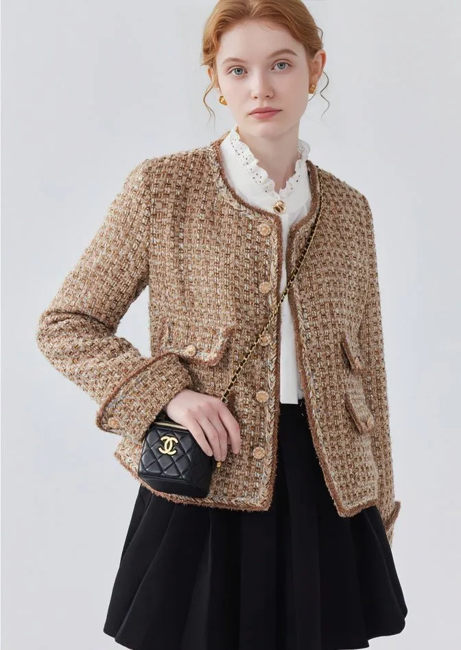 VINTAGE COFFEE ROUND NECK FRAGRANCE JACKET