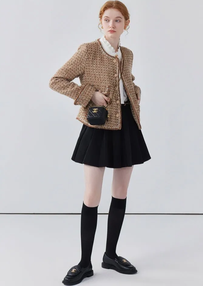 VINTAGE COFFEE ROUND NECK FRAGRANCE JACKET