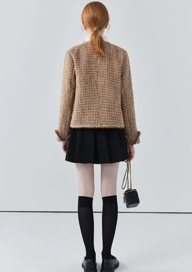 VINTAGE COFFEE ROUND NECK FRAGRANCE JACKET