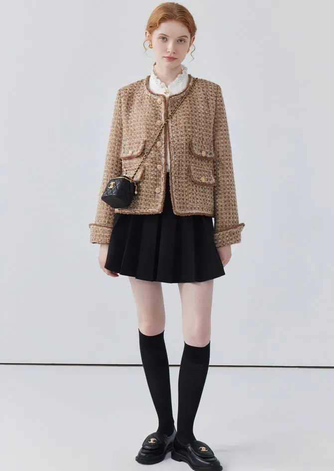 VINTAGE COFFEE ROUND NECK FRAGRANCE JACKET