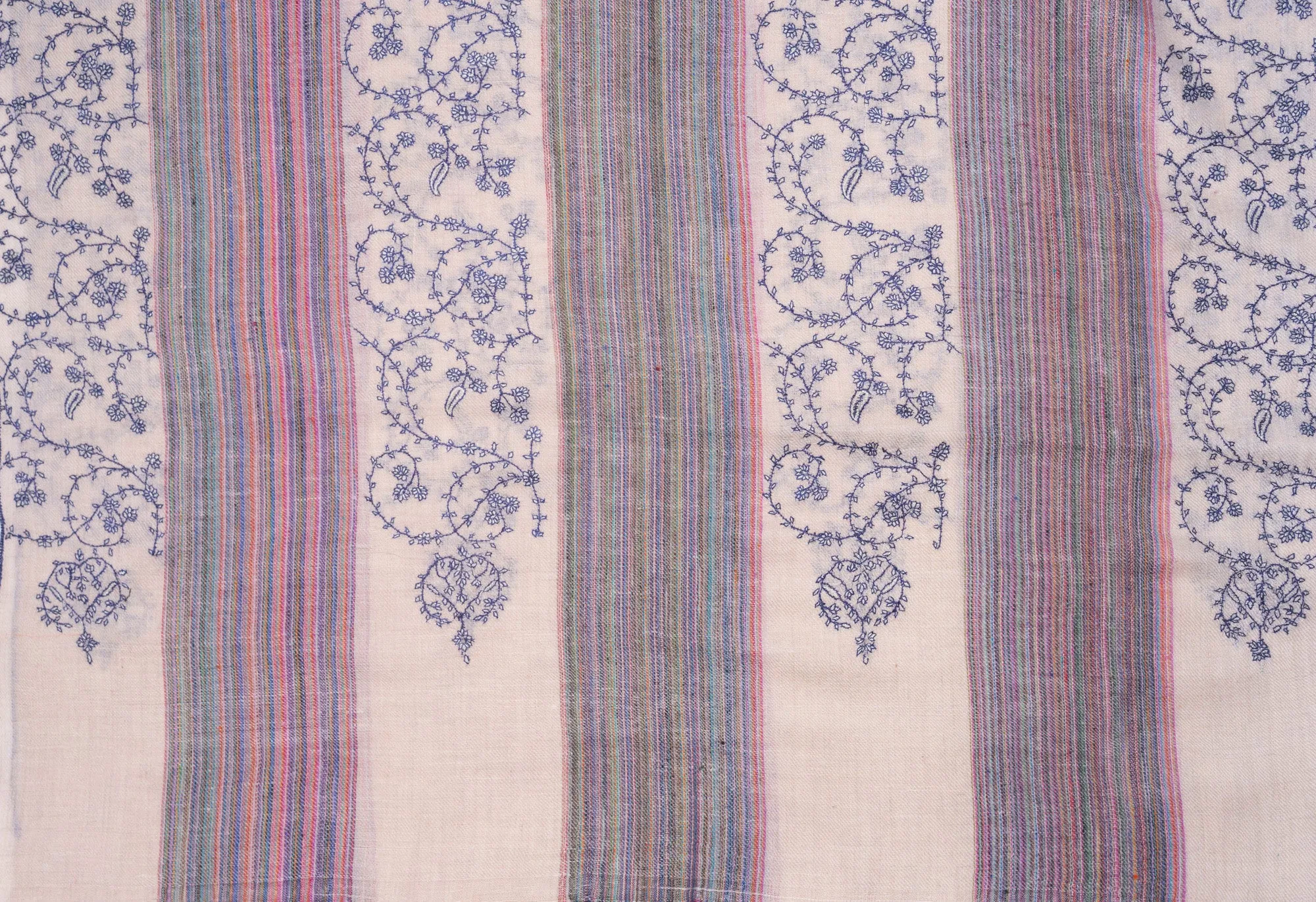 Vintage Vignette Sozni Pashmina – Hand Embroidered Heritage Scarf