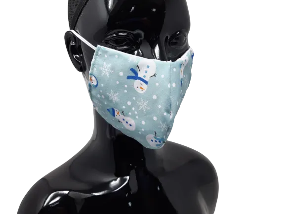 Washable and Reusable Snowman Christmas Face Mask