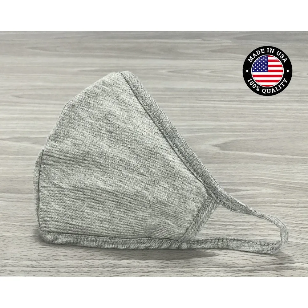 Washable Cotton Face Mask Bias - Grey