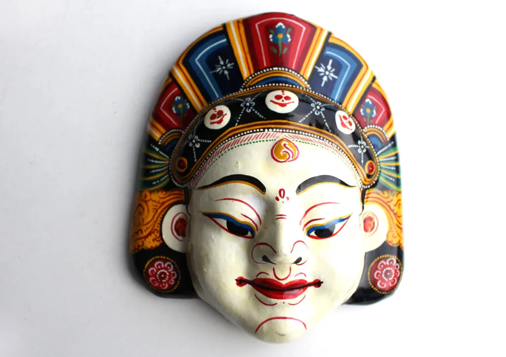 White Tara Buddhist Bodhisattva Paper Mache Mask