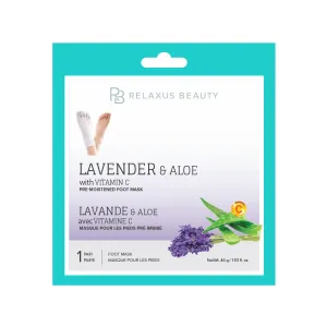 Wholesale Lavender, Aloe, Vitamin C Foot Mask - Displayer of 12