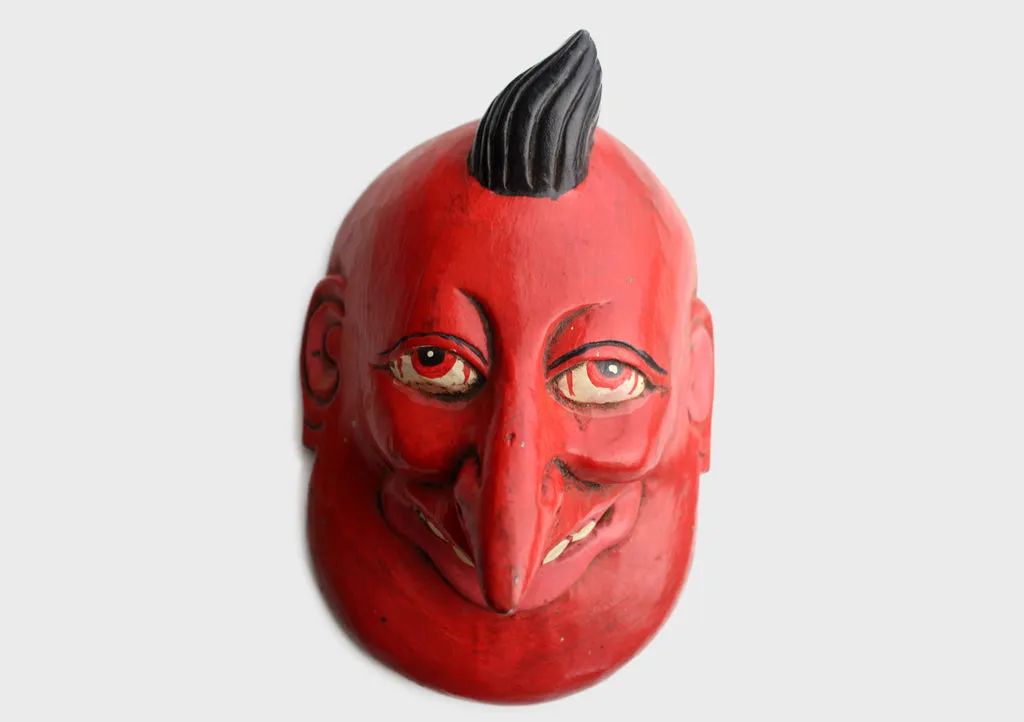 Wooden Joker Wall Hanging Decor Mask