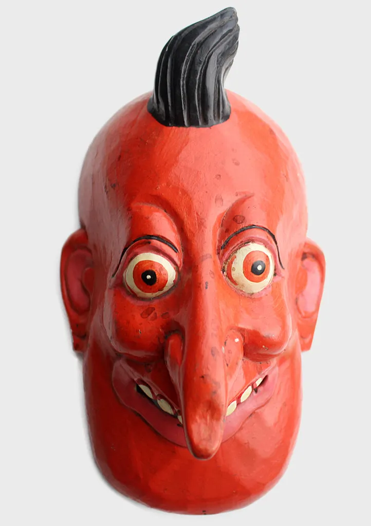 Wooden Joker Wall Hanging Decor Mask
