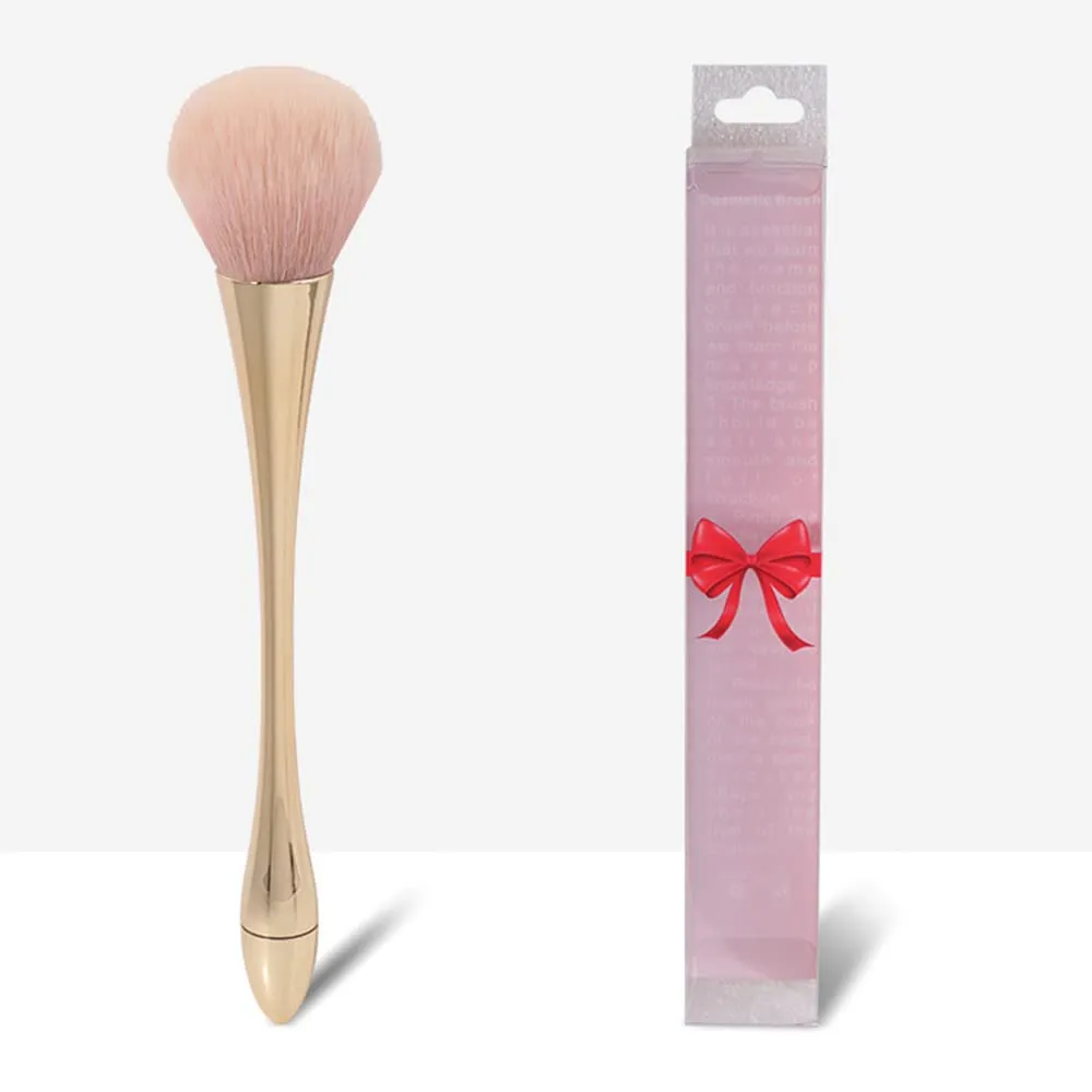 Xiaoman Waist Blush Brush Single Makeup Brush Plastic Handle Nylon Fiber Hair Portable Explosion Models Beauty Tools Makeup Loose Powder Brush Gold Honey Powder Brush Large Soft Hair Makeup Brush (Gold)