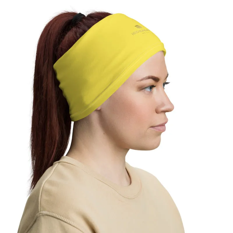 Yellow Face Masks Shield, Reusable Face Neck Warmer Scarf Bandana-Made in USA/EU