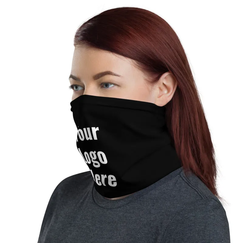 Your Custom Logo Face Mask, Personalized Face Covering Bandana Neck Gaiter Face Shield