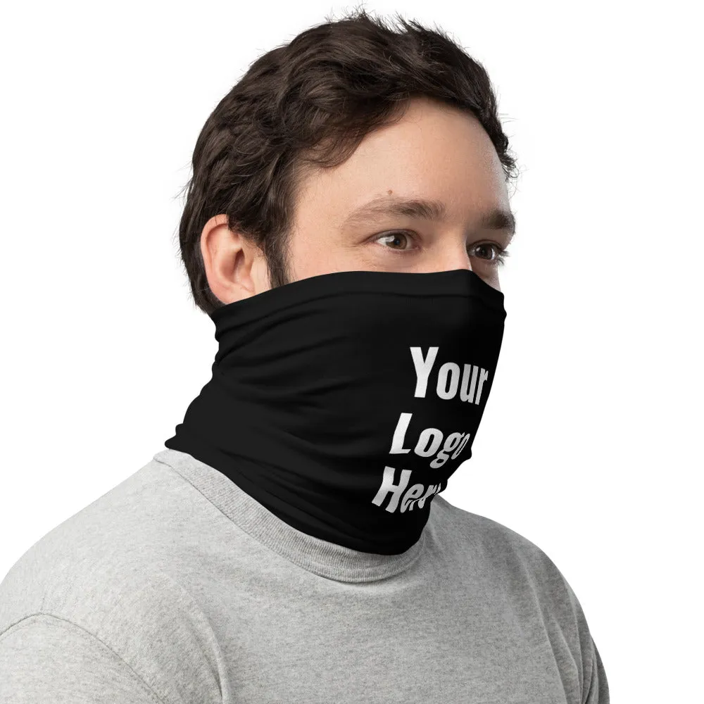 Your Custom Logo Face Mask, Personalized Face Covering Bandana Neck Gaiter Face Shield