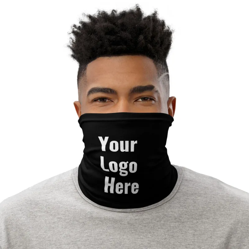 Your Custom Logo Face Mask, Personalized Face Covering Bandana Neck Gaiter Face Shield