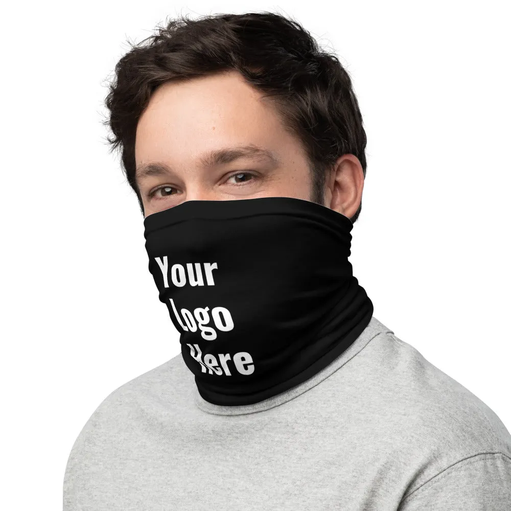 Your Custom Logo Face Mask, Personalized Face Covering Bandana Neck Gaiter Face Shield