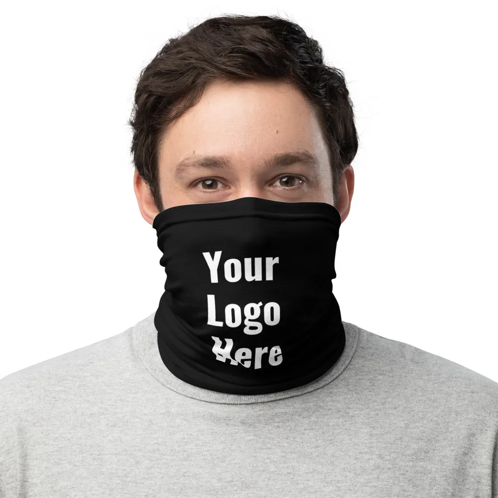 Your Custom Logo Face Mask, Personalized Face Covering Bandana Neck Gaiter Face Shield
