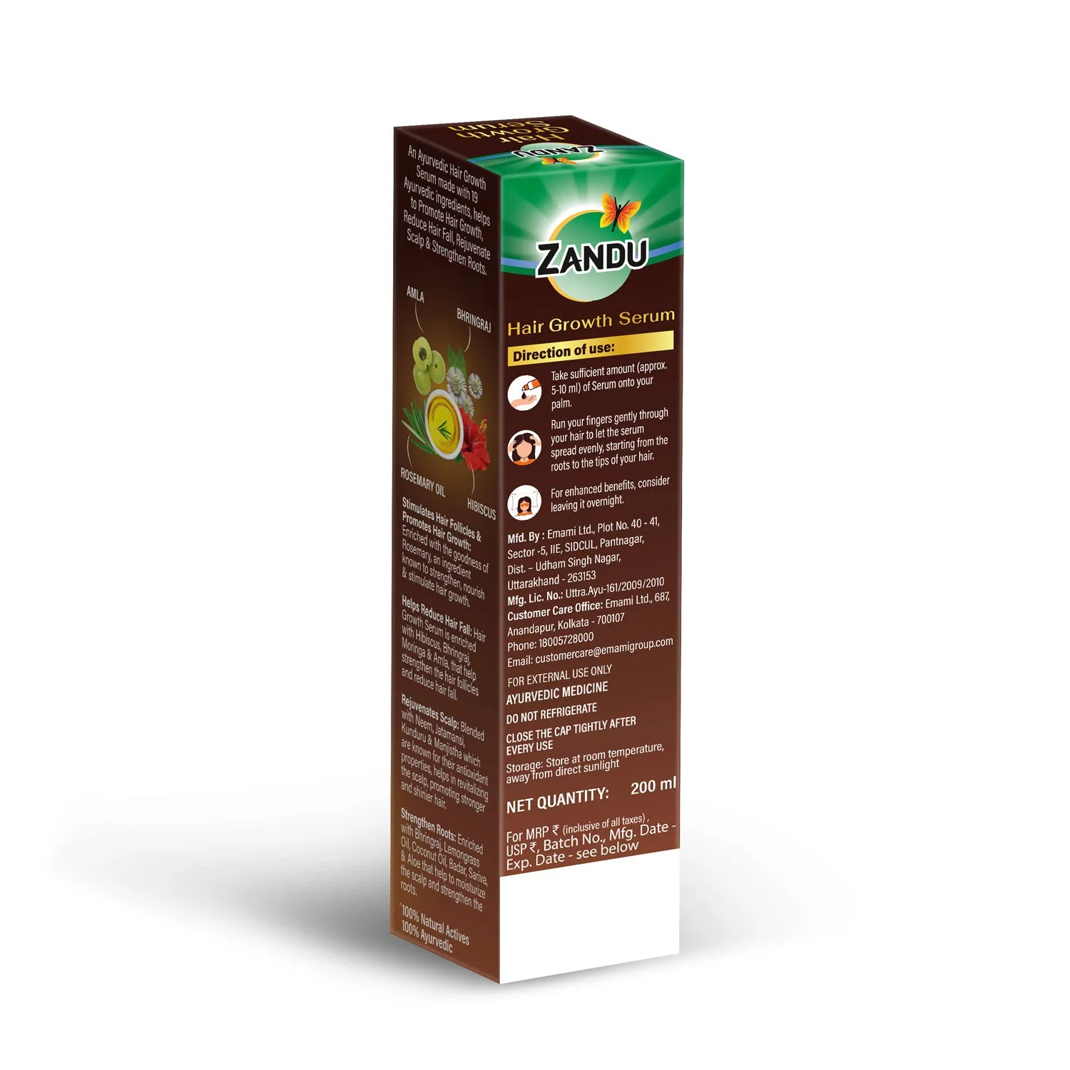 Zandu Ayurvedic Hair Growth Serum (200ml)